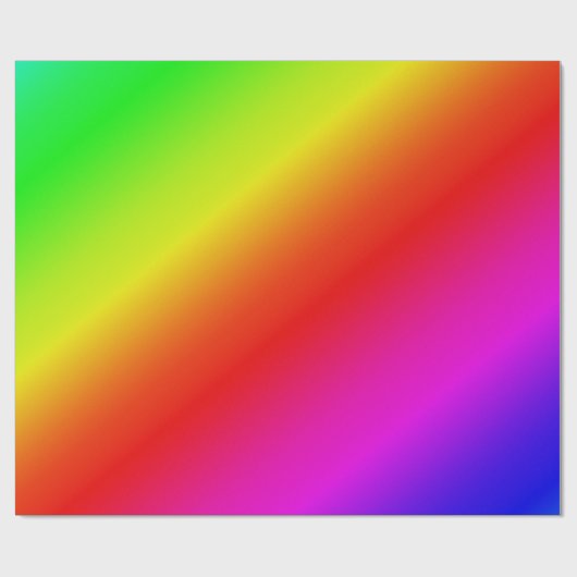 Diagonaler Regenbogen rot bis grün Geschenkpapier (Flach)