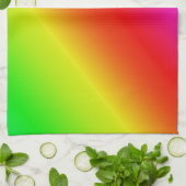 Diagonaler Regenbogen rot bis grün Handtuch (Gefaltet)