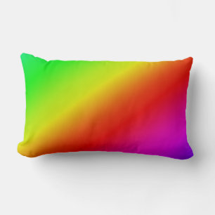Diagonaler Regenbogen rot bis grün Lendenkissen