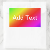 Diagonaler Regenbogen rot bis grün Rechteckiger Aufkleber (Tasche)