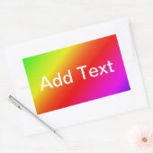 Diagonaler Regenbogen rot bis grün Rechteckiger Aufkleber (Umschlag)