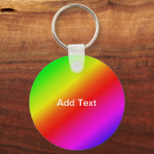 Diagonaler Regenbogen rot bis grün Schlüsselanhänger (Vorderseite)