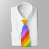 Diagonaler Regenbogen Stripes Muster Krawatte (Gebunden)