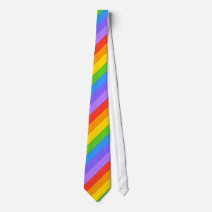 Diagonaler Regenbogen Stripes Muster Krawatte