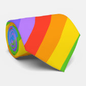 Diagonaler Regenbogen Stripes Muster Krawatte (Gerollt)