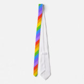 Diagonaler Regenbogen Stripes Muster Krawatte (Rückseite)