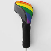 Diagonaler Regenbogen Stripter Individuelle Name Golf Headcover (angewinkelt)