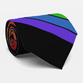 Diagonaler Regenbogenstreifen Krawatte (Gerollt)