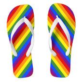 Diagonaler Regenbogenstreifen Muster LGBT-Prix Badesandalen (Fußbett)