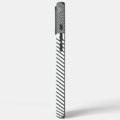 Diagonaler Rhythmus in Schwarz und Weiß Case-Mate iPhone Hülle (Rückseite / Links)