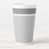 Diagonaler Rhythmus in Schwarz und Weiß Milchtasse (Vorderseite)