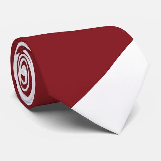 Diagonaler rote, weiße und schwarze Streifen Krawatte (Gerollt)