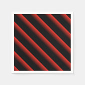 Diagonaler schwarzer und roter Streifen Serviette (Vorderseite)