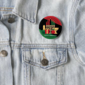 diagonaler Streifen Happy Kwanzaa Button (Beispiel)