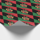 diagonaler Streifen Happy Kwanzaa Geschenkpapier (Ecke)