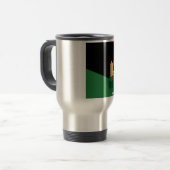 diagonaler Streifen Happy Kwanzaa Reisebecher (Vorderseite Links)