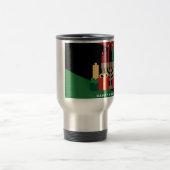 diagonaler Streifen Happy Kwanzaa Reisebecher (Mittel)