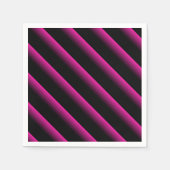 Diagonaler Streifen in Schwarz und Heiß rosa Serviette (Vorderseite)
