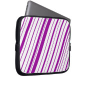 Diagonaler Streifen ~ Lila Laptopschutzhülle (Vorne Rechts)