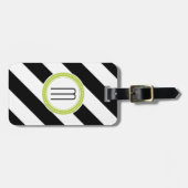 Diagonaler Streifen-Monogramm-Gepäck-Umbau - Limon Gepäckanhänger (Vorderseite horizontal)