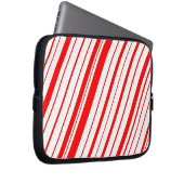 Diagonaler Streifen ~ Rot Laptopschutzhülle (Vorne Rechts)