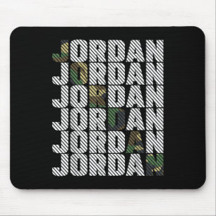 Diagonales Jordan-Tarnmuster grüne Tarnung Mousepad