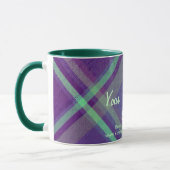 Diagonales Karo, Ihr Text hier Tasse (Links)