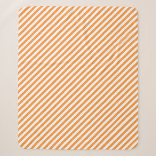 Diagonales orange-weiße Streifenmuster Sherpadecke