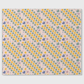 Diagonales Pixel-Herz-Muster Geschenkpapier (Flach)