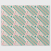Diagonales Pixel-Herz-Muster Geschenkpapier (Flach)