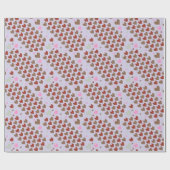 Diagonales Pixel-Herz-Muster Geschenkpapier (Flach)