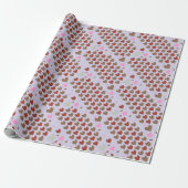 Diagonales Pixel-Herz-Muster Geschenkpapier (Ungerollt)
