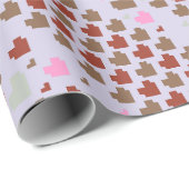 Diagonales Pixel-Herz-Muster Geschenkpapier (Rolleneckpunkt)