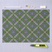 Diagonales quadratisches Blumenmuster Seidenpapier (Handwerk)