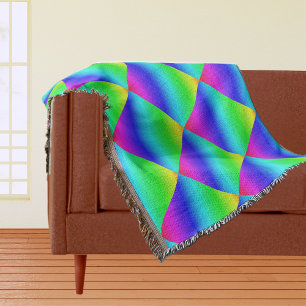 Diagonales Regenbogen-Gefälle Blau zu Grün Decke