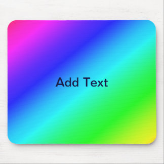 Diagonales Regenbogen-Gefälle Blau zu Grün Mousepad