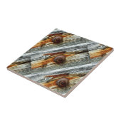 diagonales rostiges Treibholzbrett Fliese (Seite)