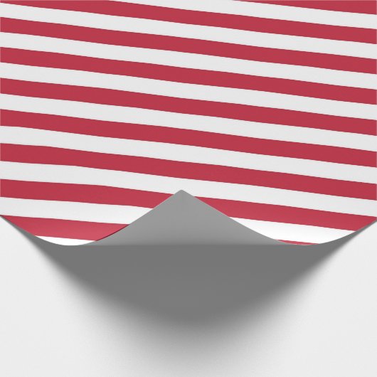 Diagonales rot-weiß gestreiftes Muster Geschenkpapier (Ecke)