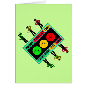 Diagonales schwermütiges Stoplight-Trio-Logo mit