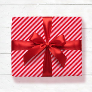 Diagonales Streifenmuster Rot Pink Mittelstreifen Geschenkpapier