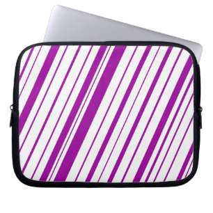Diagonales Streifenmuster ~ Violett Laptopschutzhülle