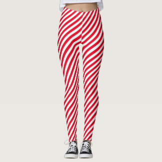 Diagonales Zuckerstange-Streifen-Muster Leggings