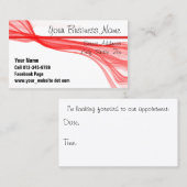 Diagonalflüssige rote Streifen Terminkarte (Vorne/Hinten)