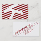 Diagonaljalousien rot visitenkarte (Vorne/Hinten)