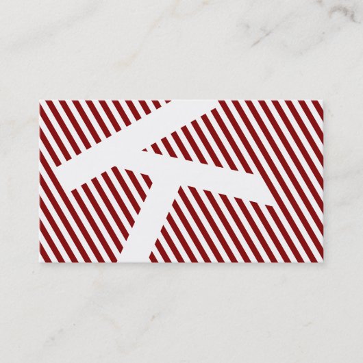 Diagonaljalousien rot visitenkarte (Vorderseite)
