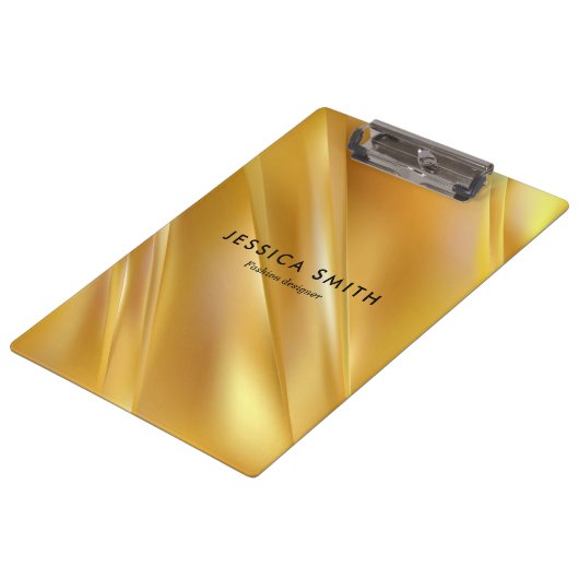 Diagonallinien mit Goldgradienten Klemmbrett (Schrägansicht)