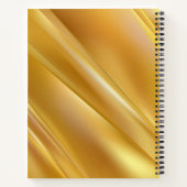 Diagonallinien mit Goldgradienten Notizblock (Rückseite)