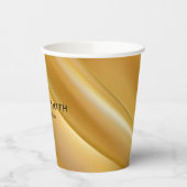 Diagonallinien mit Goldgradienten Pappbecher (Links)