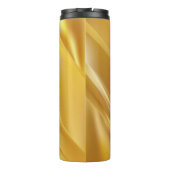 Diagonallinien mit Goldgradienten Thermosbecher (Rückseite)