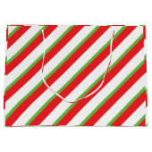 Diagonallinien Muster Weihnachtsgeschenk-Tasche Große Geschenktüte (Vorderseite)
